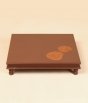 Low side table with copper lotus leaves - Big