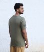 Unisex Save Soil Print Short Sleeve Organic Cotton  Olive Green T-Shirt