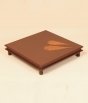 Pooja Table with Copper Temple Tree Leaves - 21x21