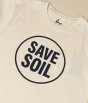 Unisex Save Soil Logo Short Sleeve Organic Cotton Off - White T-Shirt