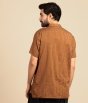 Men’s Yarn Dyed Short Sleeves Kurta - Brown Black
