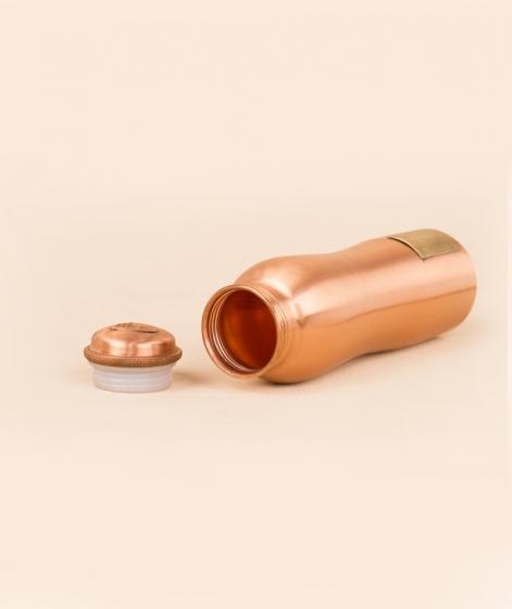 Buy Copper Water Bottle with Logo, 950 ml Online | Isha Life