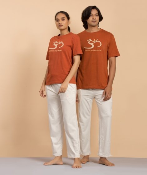 Unisex Organic Cotton Aum T-shirt - Brick