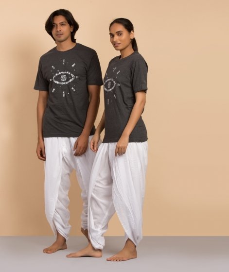 Unisex Cotton Nirvaana Printed T-shirt - Dark Grey 
