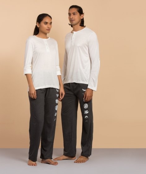 Unisex Off-White Bamboo Full Sleeve T-shirt