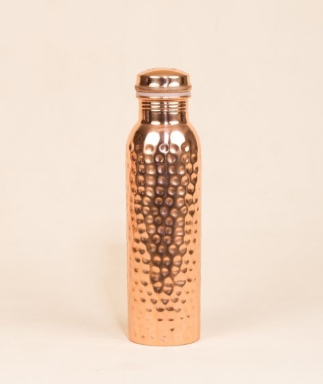 Buy Hammered Copper Water Bottle, 950 Ml Online At Best Price 