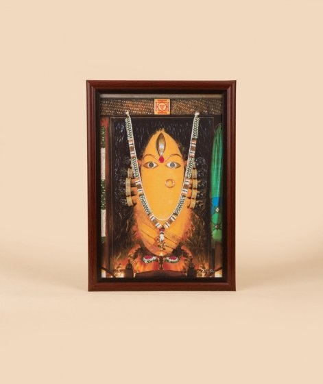 Linga Bhairavi with Bangles Photo - Turmeric 6x8 (With Frame)