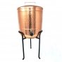 Hammered Copper Storage Pot with Iron Stand, 8 Liters
