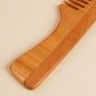 Handmade Neem Wood Comb with Handle (Wider teeth)