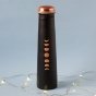 Mystic Moon Copper Bottle- Black. For storing and drinking water. A festive gift for home and office.