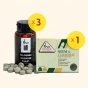 Neem-Turmeric capsules and Nilavembu Kashayam tablets combo pack.Yogic essentials for health and immunity.