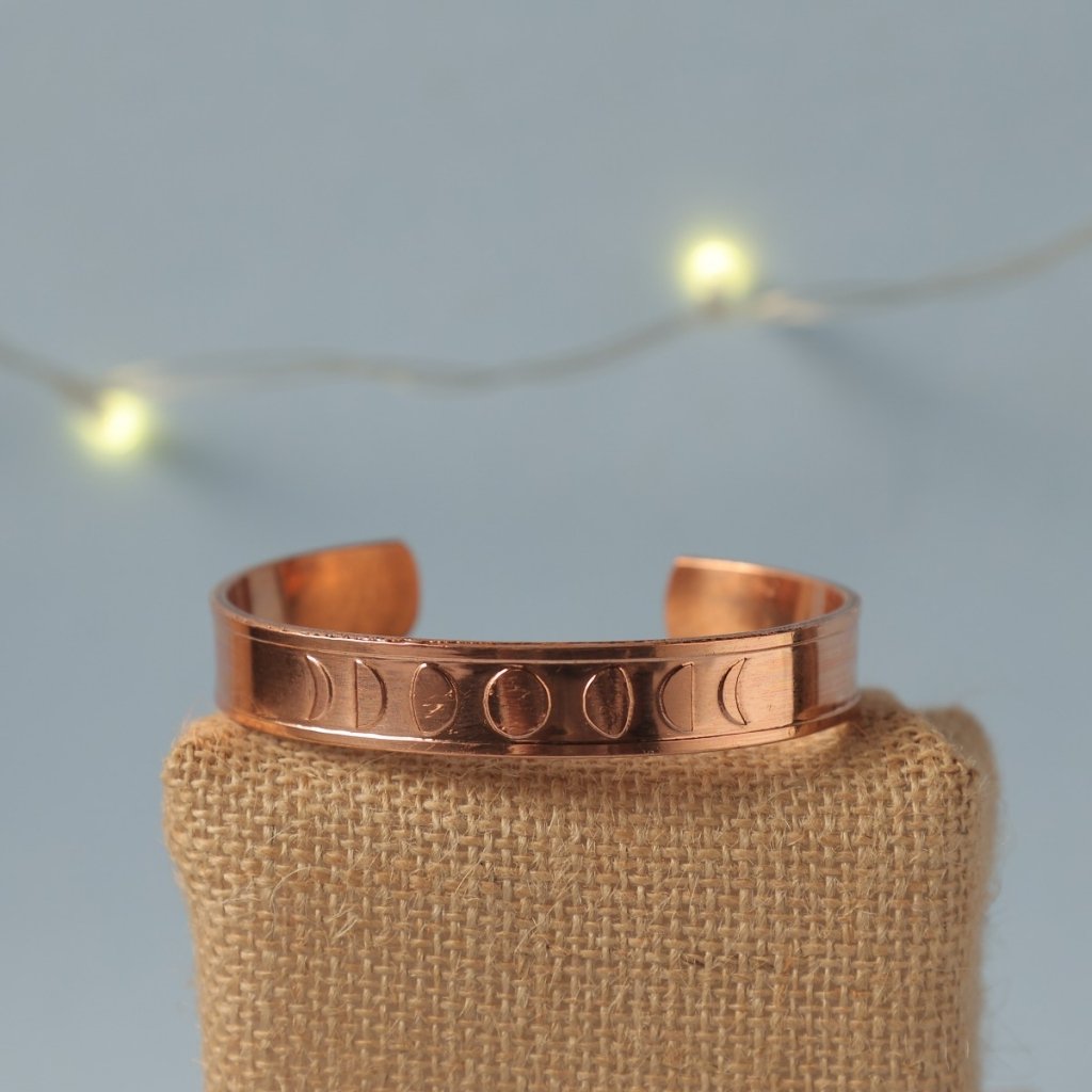 Mystic Moon Copper Cuff Bracelet. A festive gift