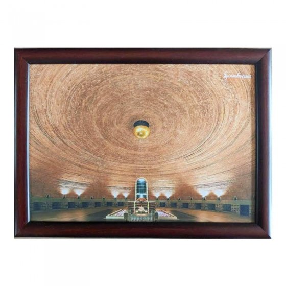 Dhyanalinga Photo (12x8) with frame