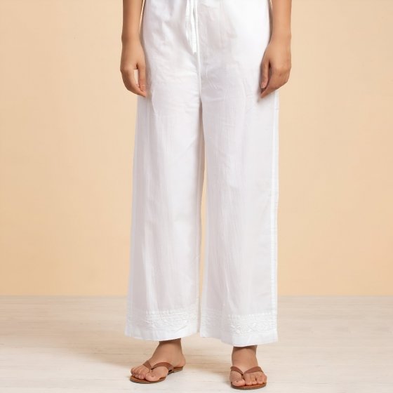 Womens Organic Cotton Sadhana Pyjama - White 