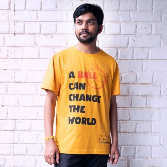 Gramotsavam Mustard Yellow  T-shirt