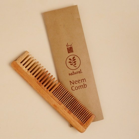 Handmade Neem Wood Comb (Two in one)