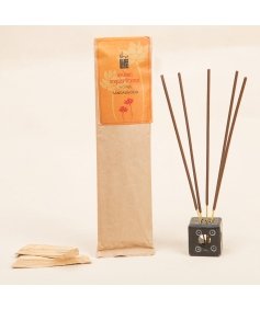 Hand rolled pure sandalwood masala incense/agarbatti. Chemical and toxin free. Ethically sourced. Natural herbs, roots & essential oils.  Pack of 50 sticks  