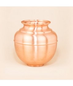 Traditional copper water storage pot/matka (Jeevarasam pot). Pure & high quality copper. Good for health. (5 liters)