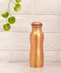 Copper Water Bottle with Logo (Type 2), 300 ml