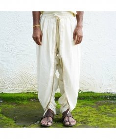 Men Hatha Yoga Teacher Dhoti Pant - White