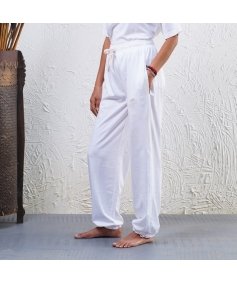 Unisex Organic Cotton Sadhana Track Pant - White
