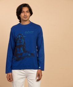 Unisex Adiyogi T-Shirt - Blue 