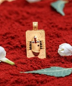 Linga Bhairavi 22KT Gold Pendant - 16 gm (Sandal) 