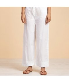 Womens Organic Cotton Sadhana Pyjama - White 