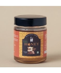 Tulsi Honey (250gm). Processed and filtered. Honey mixed with Tulsi extracts. High in medicinal value. Suggested for cold related symptoms.  Good for Immunity.