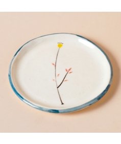 Handpainted Ceramic platter - Flowers of Spring (Set of 2)