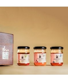 Gourmet Honey Gift set : Neem , Lychee & Jamun Honey 
