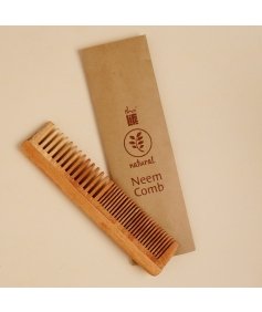 Handmade Neem Wood Comb (Two in one)