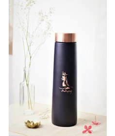 Copper Water Bottle With Adiyogi Imprint - 900 Ml