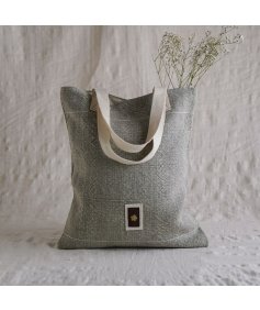 Soft Jute Kilim Flat Tote with cotton handle