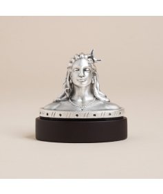 Pure Silver (999) Adiyogi Miniature - 1.5 inch (Matte Antique)