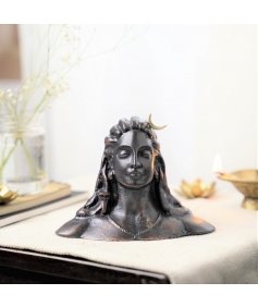 Adiyogi Statue Metal - 4 inch - Oxidized Bronze