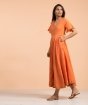 Natural Dyed Ladies Dress Rust