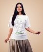 Unisex Cotton Hatha Yoga Printed T-shirt - White