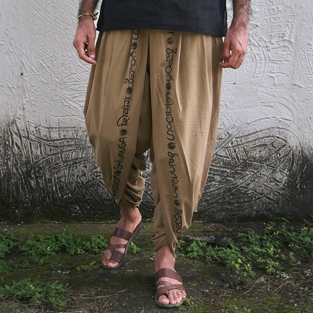 DEYANN Dupion Silk Ethnic Printed Dhoti Pants For Men - Deyann